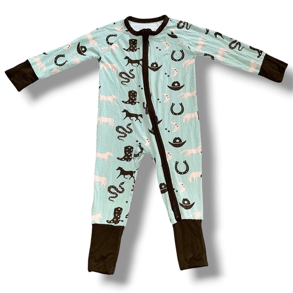 Emerson and Friends Western Bamboo Romper Zippy (6-12M)